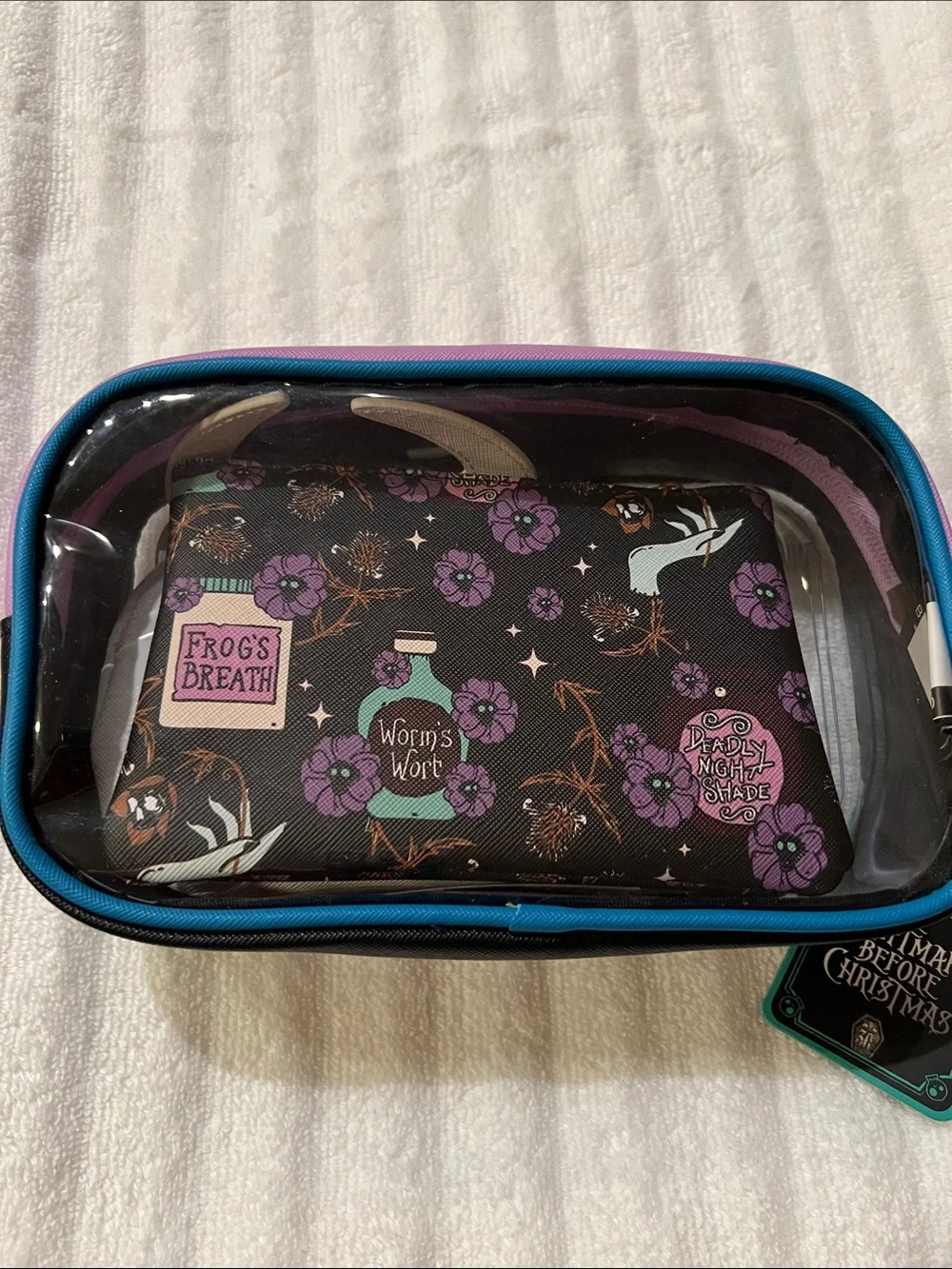 Bioworld Nightmare Before Christmas 3 piece Cosmetic Bag set NWT